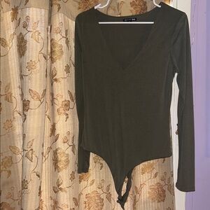 Gianni Bini Olive Green Bodysuit